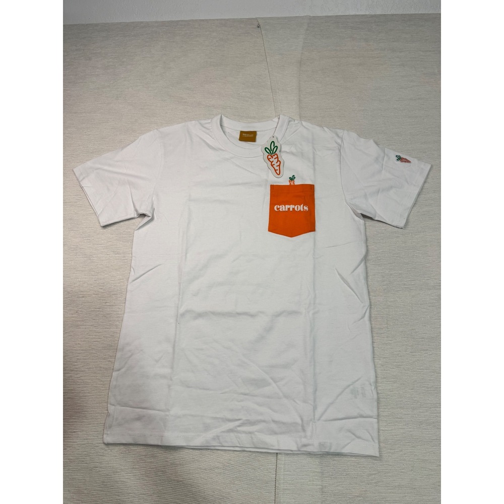 Carrots by Anwar Carrots Mens Medium White Orange Pocket T-Shirt NWT Streetwear